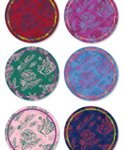 Sottobicchieri PVC Toile- Set 6 pezzi