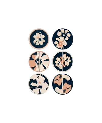 Sottobicchieri Pop Bloom - Set completo 6