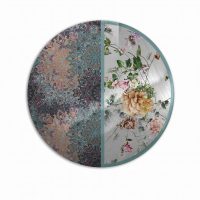 Sottopiatto metal florecido fiori bianco