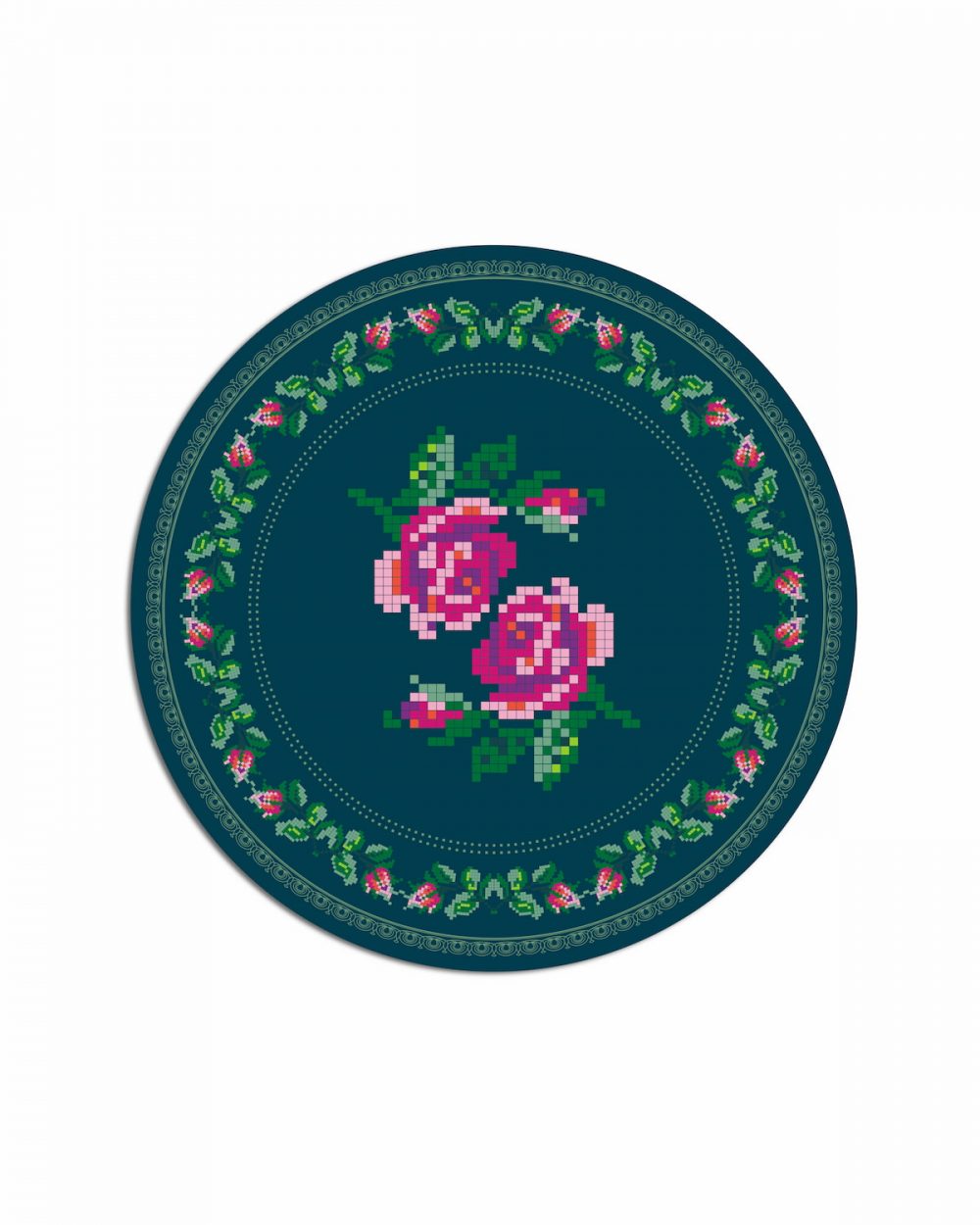 Tovaglietta americana rose verde scuro