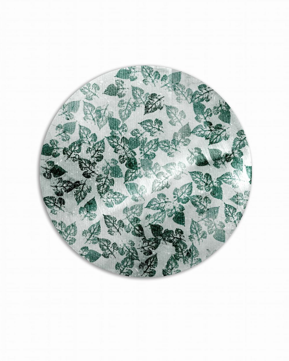 Sottopiatto metal foliage foglie verde