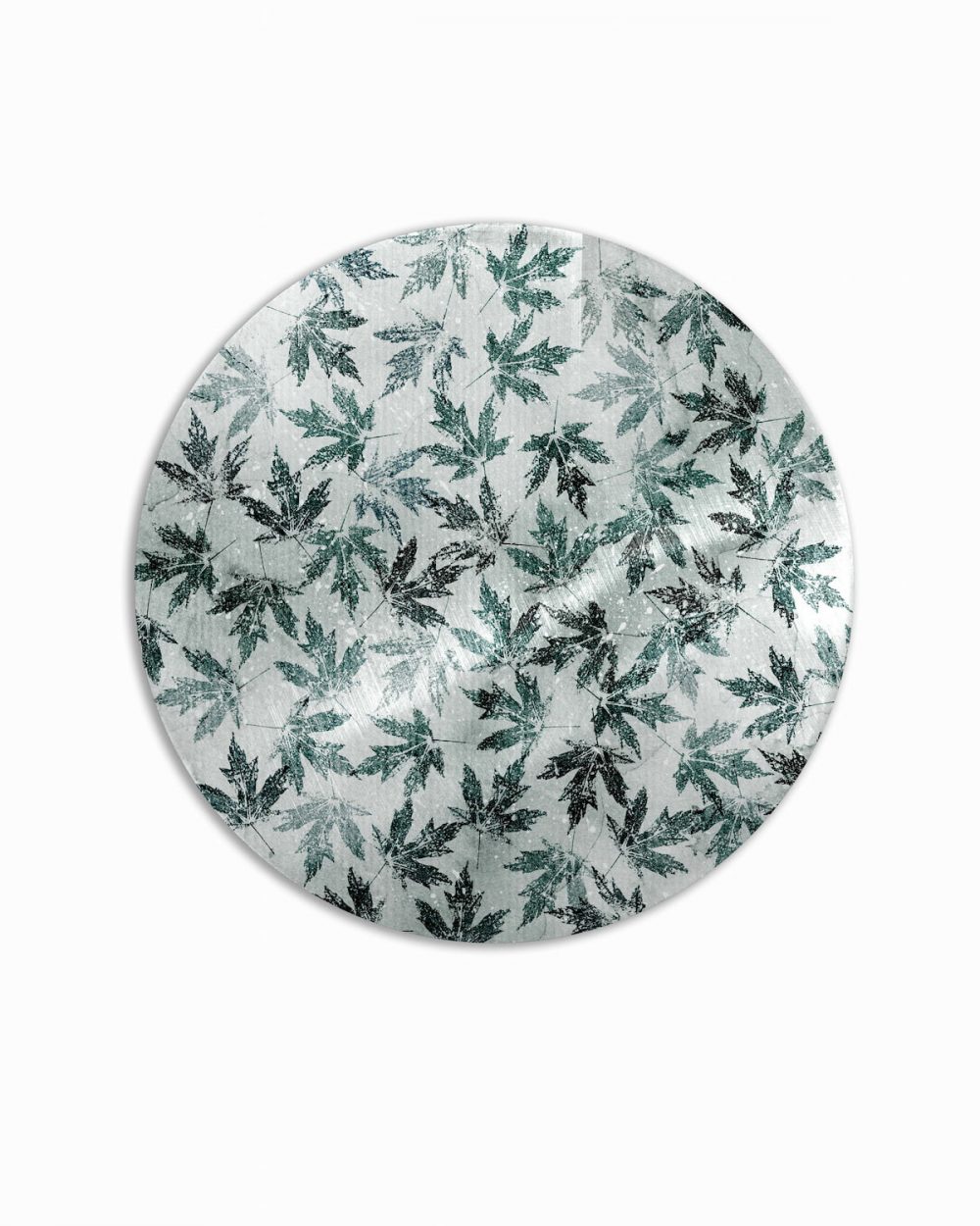 sottopiatto metal foliage foglie verdi