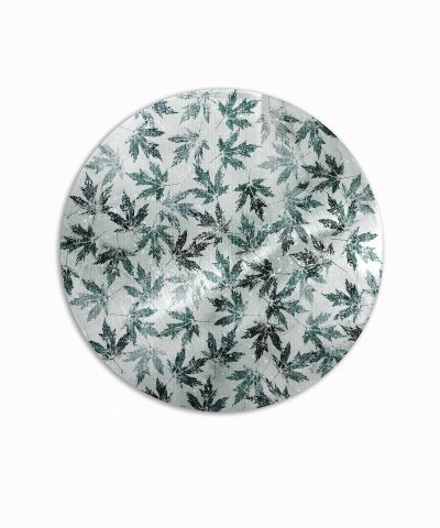 sottopiatto metal foliage foglie verdi