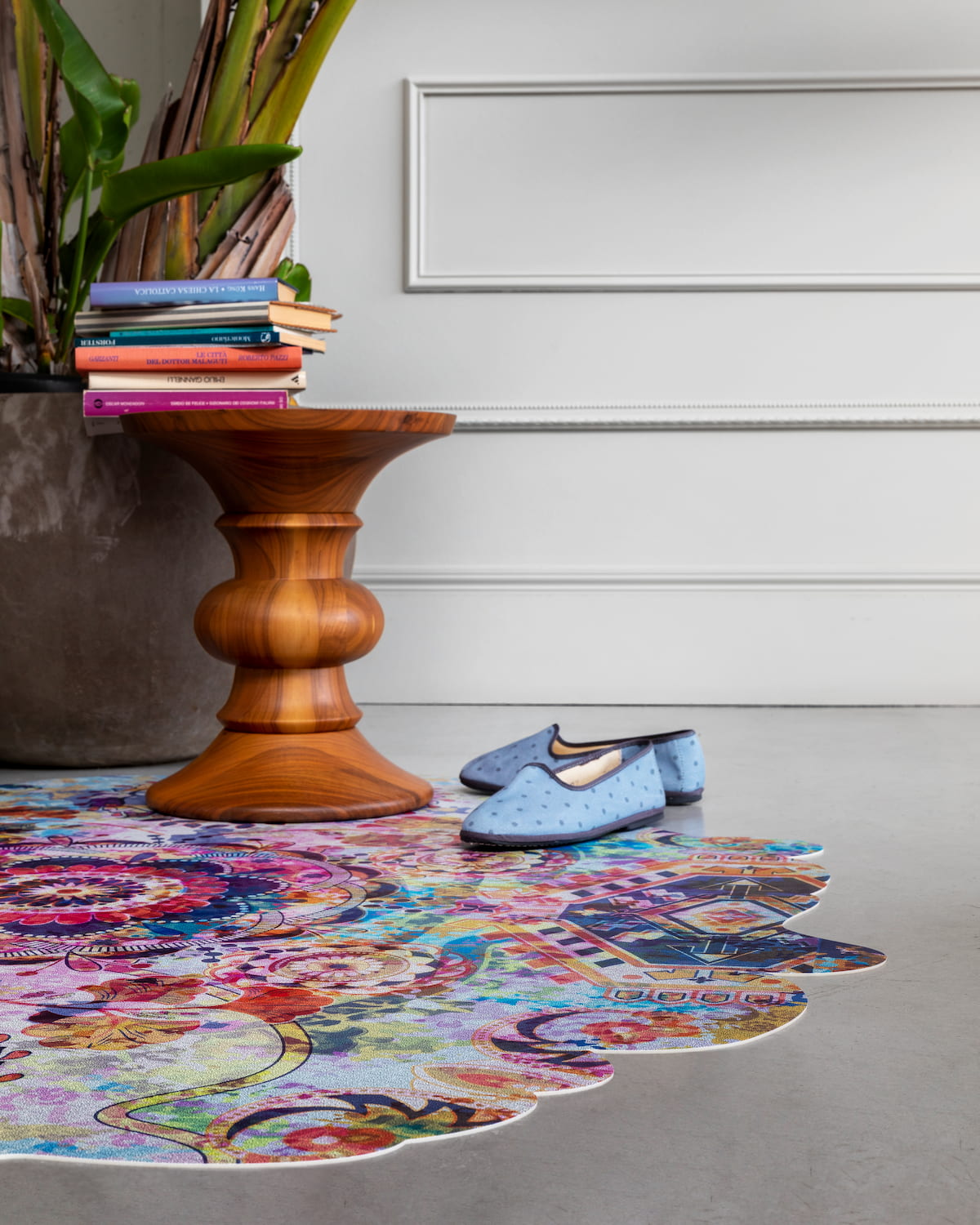 tappeto mirzam kolor shaped rosso rosa viola giallo dettaglio