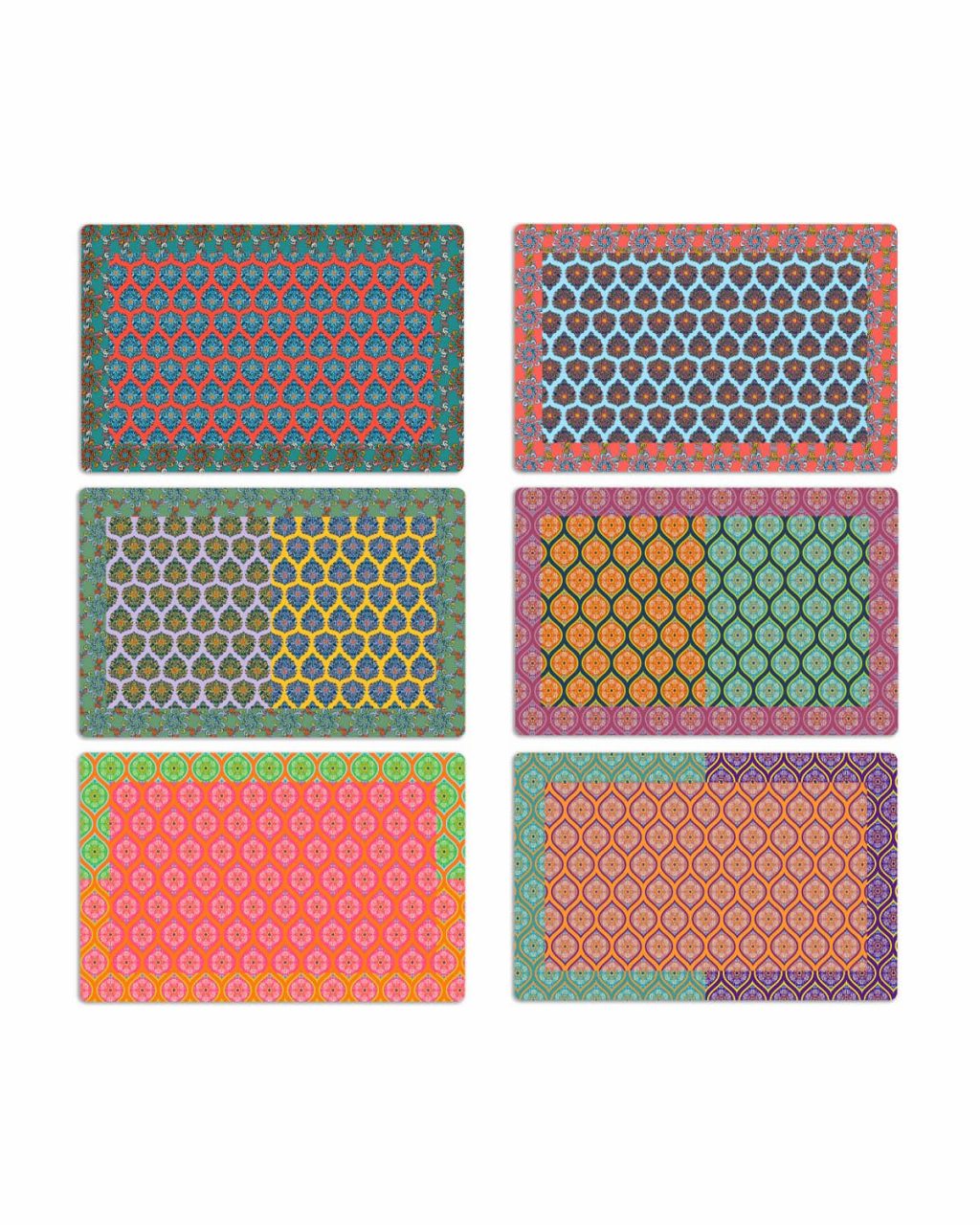 Set di 4 Tovagliette Lavabili, Tovaglietta Resistenti al Calore, Antiscivolo per Tavolo da Cucina e Ristoranti - Rosso